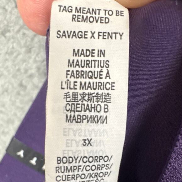 Savage x Fenty Plus Size Curve Alert Leggings Dark Purple High Waist Athleisure - Picture 6 of 8